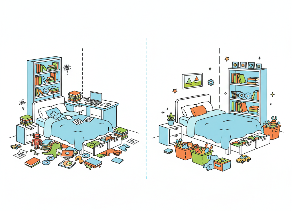 Школьник переводит информацию из одной формы в другую: числа из таблицы превращает в красочный график, текст — в рисунок, русские слова — в английские