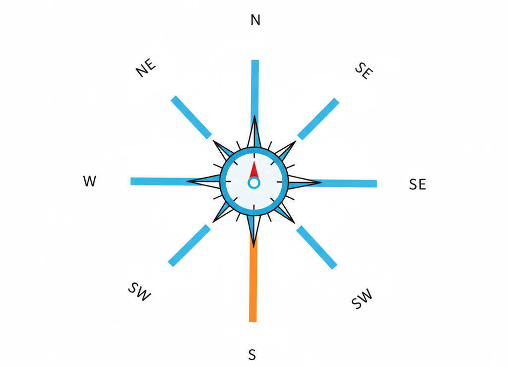 Роза ветров наглядно показывает: в мае преобладал юго-западный ветер