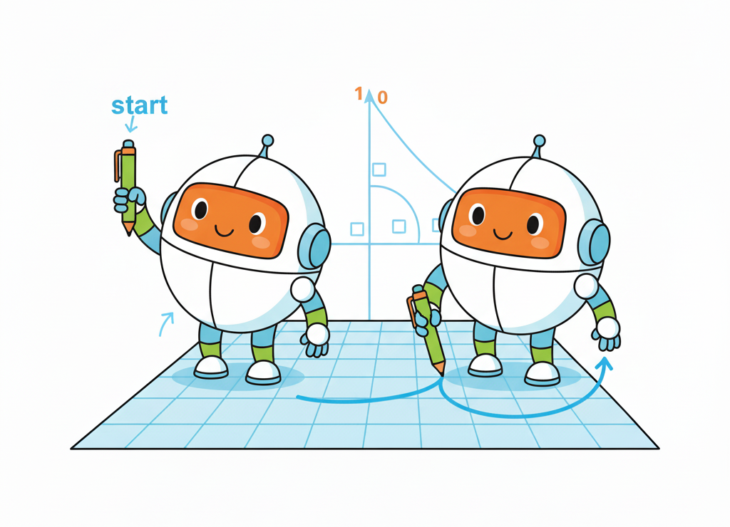 Поднятое перо не оставляет следа, опущенное перо рисует линию