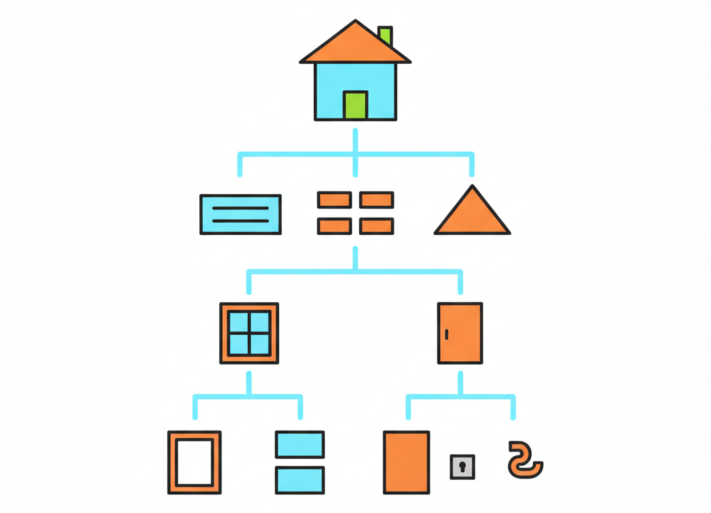 Схема состава показывает структуру объекта