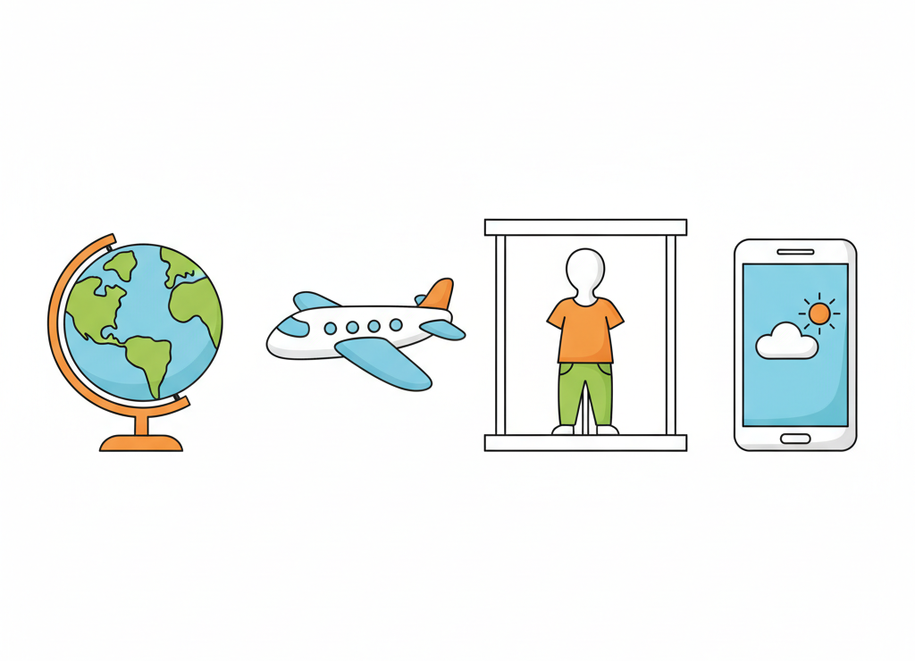 Модели окружают нас повсюду: глобус, игрушечный самолёт, манекен и смартфон