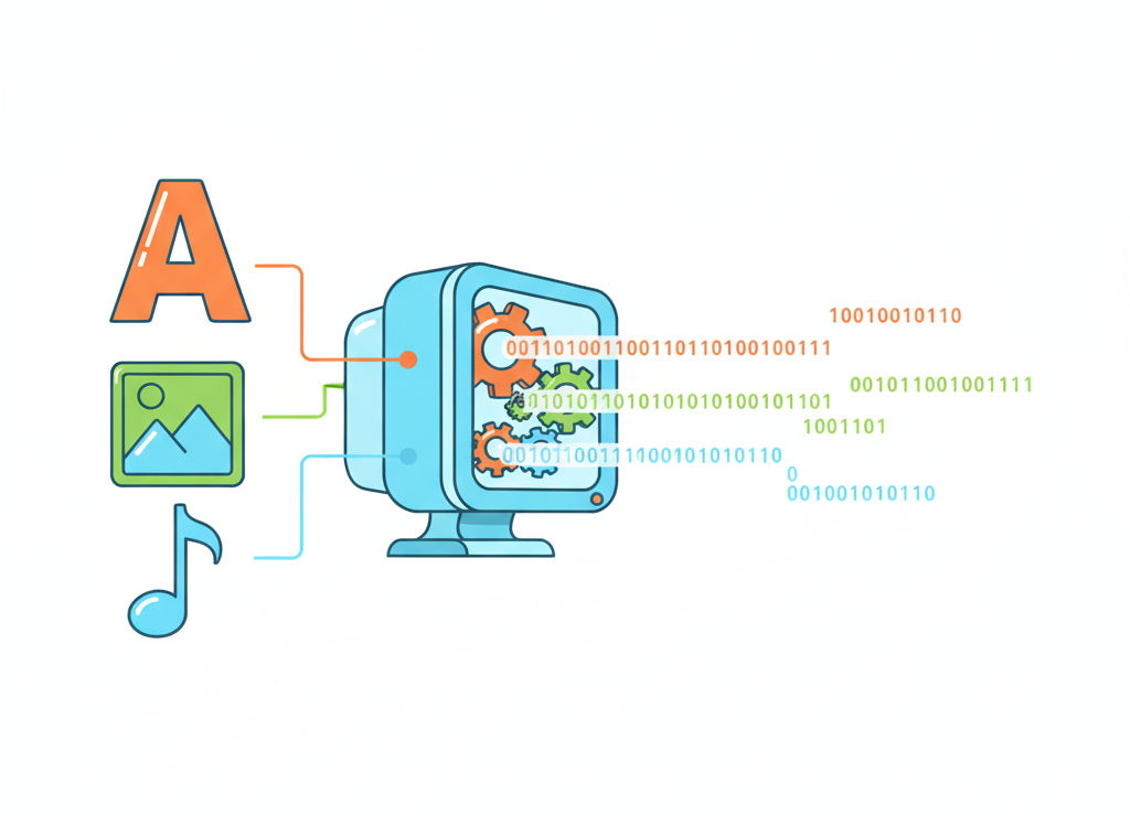 Кодирование превращает любую информацию в двоичный код