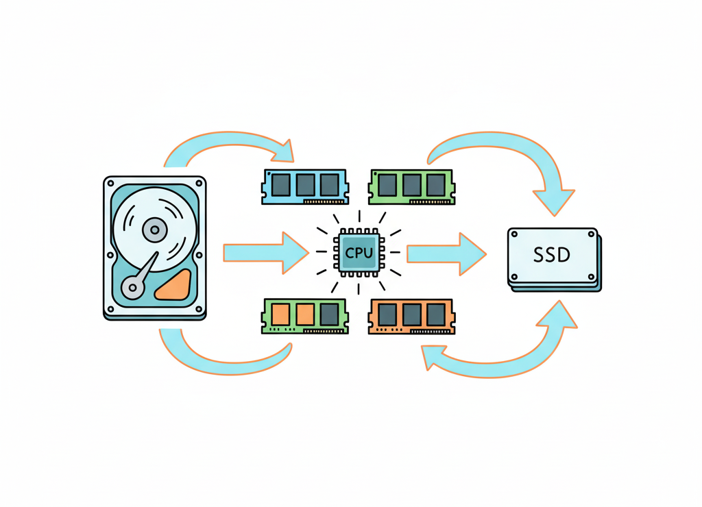 Основные устройства компьютера и их взаимодействие