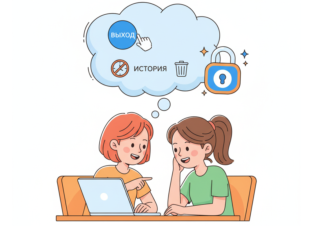 Пользуешься чужим устройством — не забудь выйти из аккаунтов