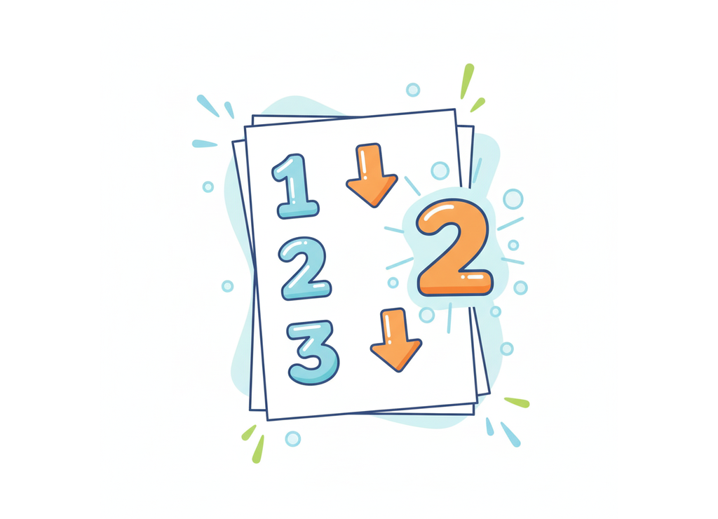 В нумерованном списке порядок имеет значение!