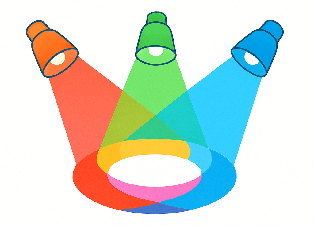 RGB-модель: смешивая три базовых цвета, монитор создаёт миллионы оттенков