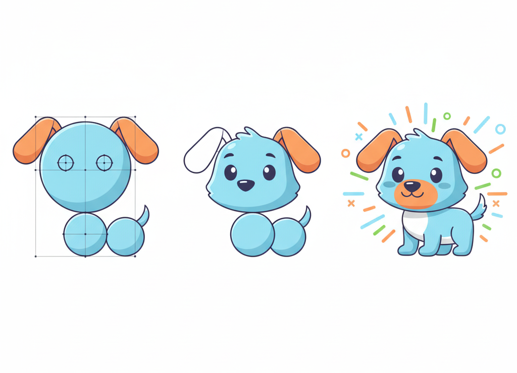 Векторное изображение и этапы его создания из простых фигур