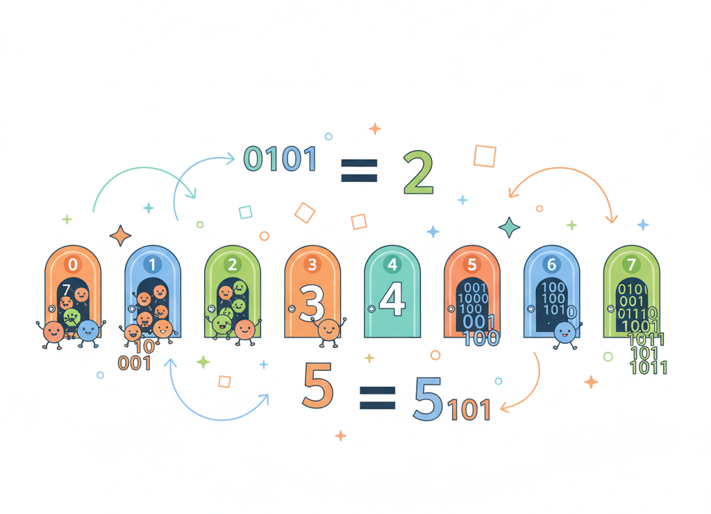 Восемь волшебных дверей связывают двоичный и восьмеричный миры