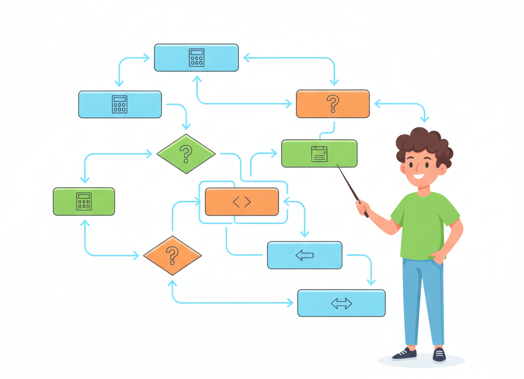Блок-схема — это визуальная карта алгоритма