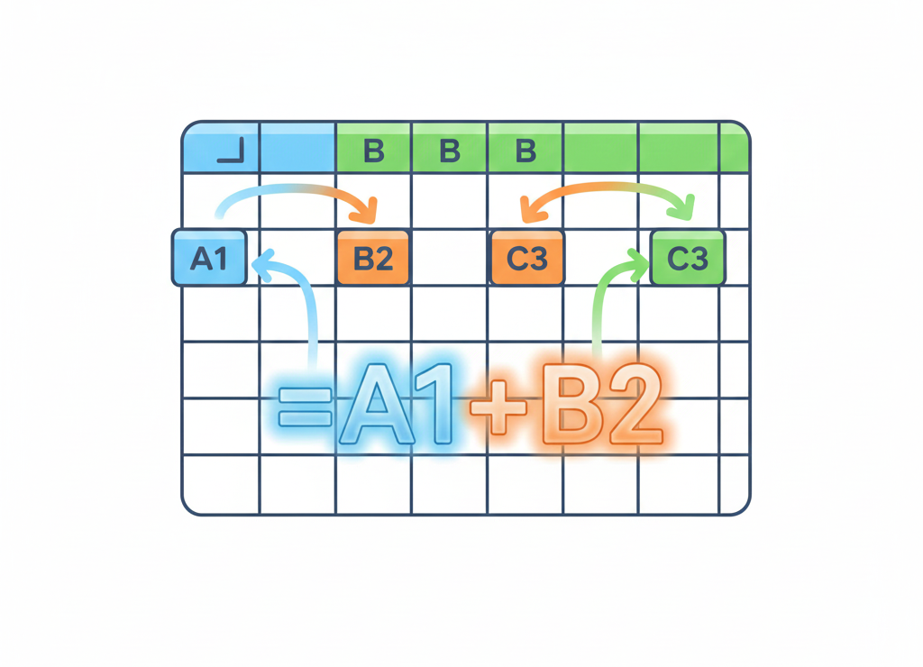 Ссылки соединяют ячейки и автоматизируют расчёты